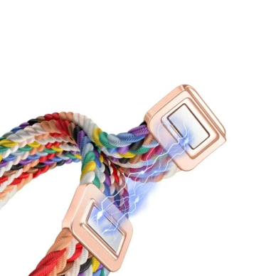 Tech-Protect NylonMag Apyrankė Xiaomi Smart Band 8 / 9 / NFC - Rožinis 2