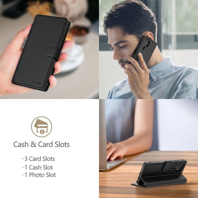 Tech-Protect piniginės tipo dėklas Realme 14 Pro+ 5G - matinės juodos 3
