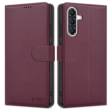Tech-Protect Piniginės tipo Dėklas skirtas Samsung Galaxy A36 5G - Burgundy