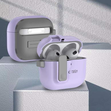 Tech-Protect Slim Hook Dėklas AirPods 4 - Violetinis 2