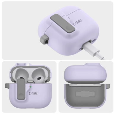 Tech-Protect Slim Hook Dėklas AirPods 4 - Violetinis 3