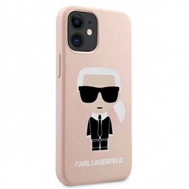Telefono Dėklas Karl Lagerfeld KLHCP12SSLFKPI iPhone 12 mini 5,4" hardcase Rožinis Silicone Iconic KOW068 3