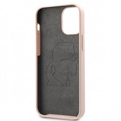 Telefono Dėklas Karl Lagerfeld KLHCP12SSLFKPI iPhone 12 mini 5,4" hardcase Rožinis Silicone Iconic KOW068 6