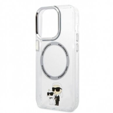 Telefono Dėklas Karl Lagerfeld KLHMP14XHNKCIT iPhone 14 Pro Max 6,7" transparent Iconic Karl&Choupette Magsafe Skaidrus GNZ022 1