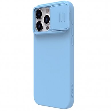 Telefono Dėklas Nillkin CamShield Silky Silicone Case for iPhone 15 Pro with Camera Protector Mėlynas KOW068 1