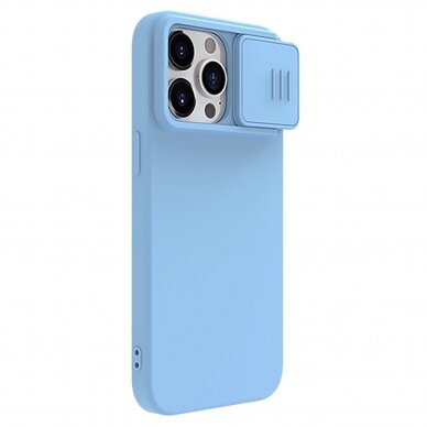Telefono Dėklas Nillkin CamShield Silky Silicone Case for iPhone 15 Pro with Camera Protector Mėlynas KOW068 2