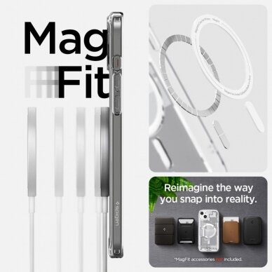 Telefono Dėklas Spigen Ultra Hybrid Mag with MagSafe iPhone 15 Pilkas KOW068 12