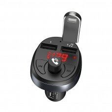 Transmiteris Hoco E41 Bluetooth MP3 grotuvas / FM bangų moduliatorius (laisvų rankų įranga, microSD, SD, 2xUSB, LCD, 3.1A įkroviklis)