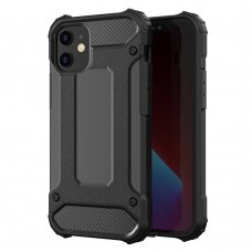 Akcija! Iphone 12 Pro Max Tvirtas Apsauginis Dėklas Iš Tpu Ir Pc Plastiko 'Hybrid Armor Case Tough Rugged' Juodas (Pažeista pakuotė)
