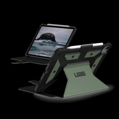 UAG Metropolis SE - Apsauginis dėklas skirta iPad Pro 11  1/2/3/4G, iPad Air 10.9  4/5G su Apple Pencil holder (olive) 2