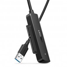 Akcija! Ugreen adapter converter HDD SSD 2,5'' SATA III 3.0 - USB 3.2 Gen 1 (SuperSpeed USB 5 Gbps) black (70609 CM321)
