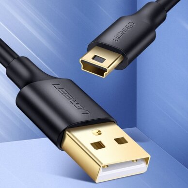 Ugreen 5 pin gold-plated USB cable - mini USB 0.25m black (US132) 1