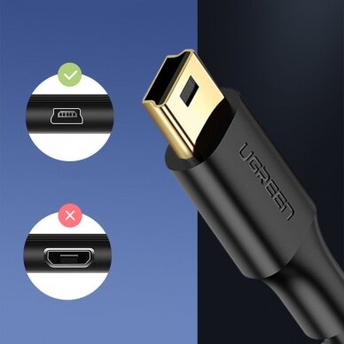 Ugreen 5 pin gold-plated USB cable - mini USB 0.25m black (US132) 11