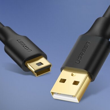 Ugreen 5 pin gold-plated USB cable - mini USB 0.25m black (US132) 2