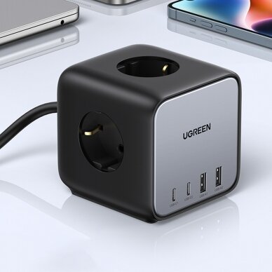 Ugreen cube power strip 65W USB / USB C + 3x AC socket black (CD268) 8