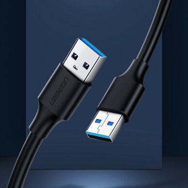 Ugreen USB 2.0 (male) - USB 2.0 (male) Kabelis 0,5 m Juodas (US128 10308) 1