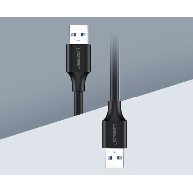Ugreen USB 2.0 (male) - USB 2.0 (male) Kabelis 0,5 m Juodas (US128 10308) 2