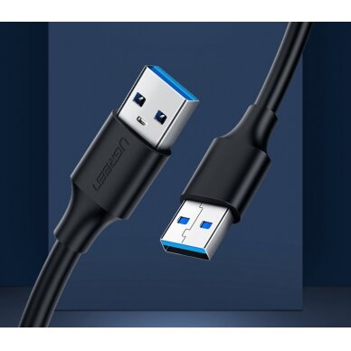 Ugreen USB - USB (male - USB 3.2 Gen 1) cable 1 m Juodas (US128 10370) 1