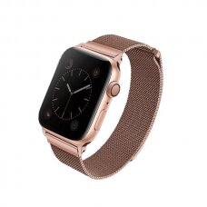 Akcija! UNIQ pasek Dante Apple Watch Series 4 40MM Stainless Steel rožinis- auksinis