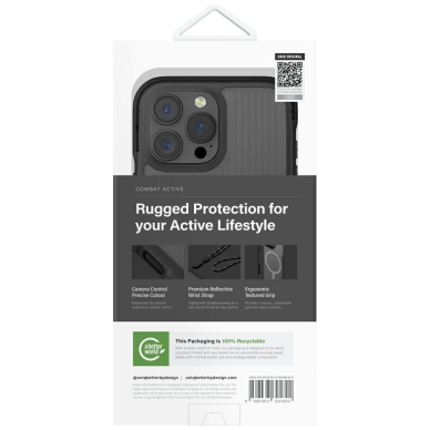 Uniq Combat Active Magclick Charging Dėklas skirtas iPhone 16 Pro Max - Juodas 5