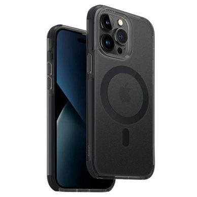 Uniq Combat iPhone 14 Pro Max 6.7&quot; Dėklas Magclick Charging Juodas/concrete charcoal