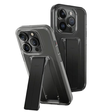 Uniq Dėklas Heldro Mount su stoveliu iPhone 15 Pro Max 6.7&quot; smoke/vapor smoke