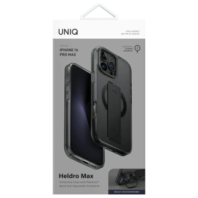 Uniq Heldro Max iPhone 16 Pro Max 6.9&quot; Magclick Charging Dėklas Juodas/vapour smoke 3