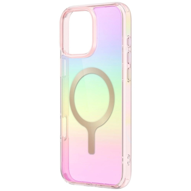 Uniq Iridescia Magclick Charging Dėklas skirtas iPhone 16 Pro Max - Rožinis 1