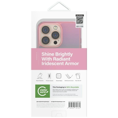 Uniq Iridescia Magclick Charging Dėklas skirtas iPhone 16 Pro Max - Rožinis 4