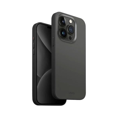 Uniq Lyden DS iPhone 15 Pro Max 6.7" Magclick Charging Dėklas grey-Juodas/charcoal grey-Juodas