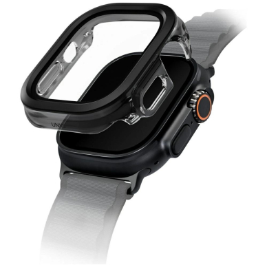 Uniq Voute Tempered Glass Dėklas skirtas Apple Watch Ultra 49mm - Juodas