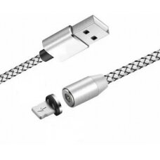 USB - Lightning kabelis Magnetic magnetinis 1.0m baltas