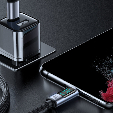 USB C - USB C cable 100W 1.2m with LED display Joyroom S-CC100A16 - black 2