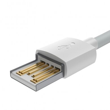 USB kabelis Baseus 2x set USB - Lightning cable fast charging Power Delivery 1,5 m baltas 2