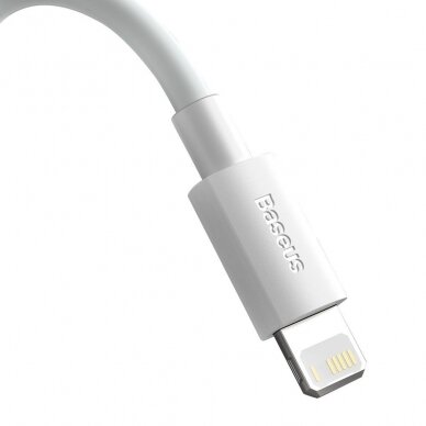 USB kabelis Baseus 2x set USB - Lightning cable fast charging Power Delivery 1,5 m baltas 3