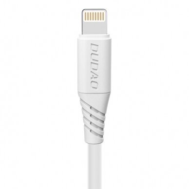 USB Kabelis Dudao / Lightning fast charging data kabelis 5A 2m baltas (L2L 2m baltas) 1