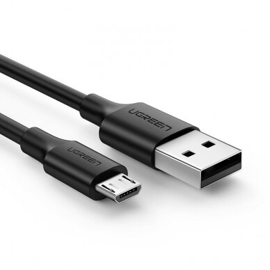 USB Kabelis Ugreen - micro USB kabelis 2A 1m juodas (60136)  UGLX912 1