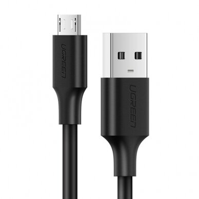 USB Kabelis Ugreen - micro USB kabelis 2A 1m juodas (60136)  UGLX912