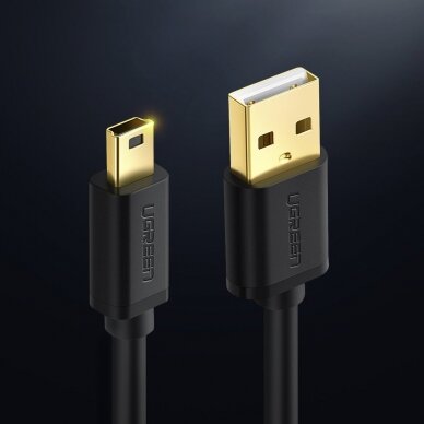 USB Kabelis Ugreen - mini USB cable 480 Mbps 2 m Juodas (US132 30472) 1