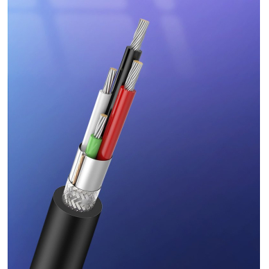USB Kabelis Ugreen Type B (male) - USB 2.0 (male) printer cable 480 Mbps 1,5 m Juodas (US135 10350) 3