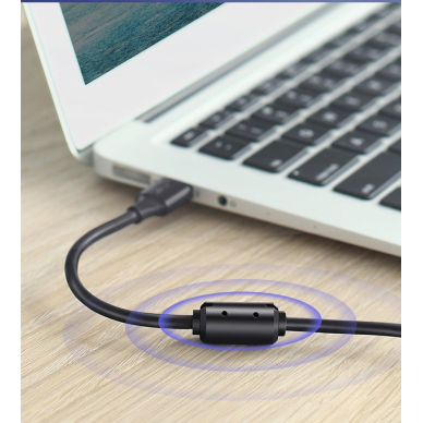 USB Kabelis Ugreen Type B (male) - USB 2.0 (male) printer cable 480 Mbps 1,5 m Juodas (US135 10350) 5
