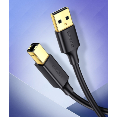 USB Kabelis Ugreen Type B (male) - USB 2.0 (male) printer cable 480 Mbps 1,5 m Juodas (US135 10350) 7