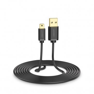 USB kabelis Ugreen USB - mini USB 480 Mbps 1,5 m Juodas (US132 10385) 12
