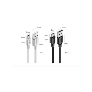 USB Kabelis Ugreen - USB Type C kabelis 3A 2m juodas (60118) 10