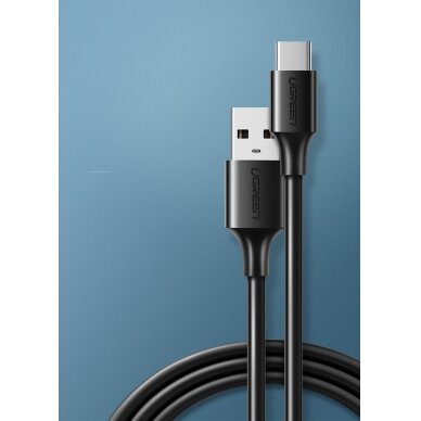 USB Kabelis Ugreen - USB Type C kabelis 3A 2m juodas (60118) 2