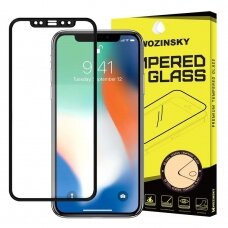 Akcija! Iphone 12 Pro Max Wozinsky Full Glue Pilnai Ekraną Dengiantis Stiklas Pritaikytas Dėklui  Juodais Kraštais