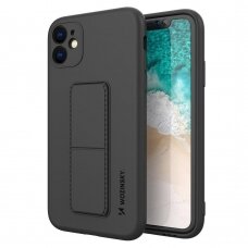 Iphone 11 Pro Max Wozinsky Kickstand Lankstaus Silikono Dėklas Su Stovu Juodas