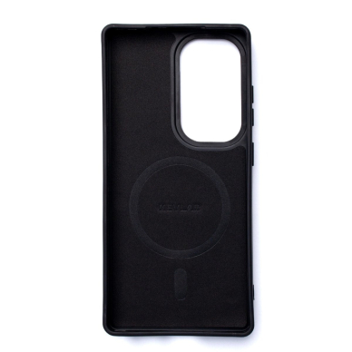 Wozinsky Anglies pluošto Dėklas with MagSafe skirtas Samsung Galaxy S25 - Juodas 1
