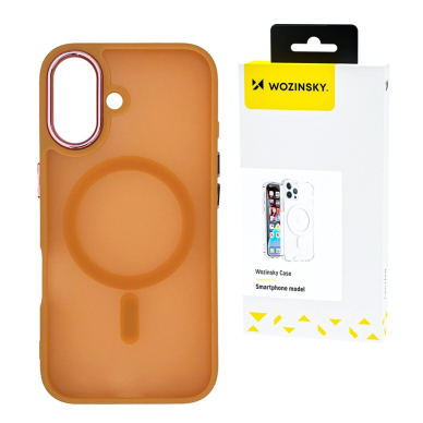 Wozinsky Fashion dėklas su MagSafe Samsung Galaxy S25 - oranžinis