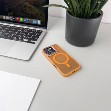 Wozinsky Fashion dėklas su MagSafe Samsung Galaxy S25 - oranžinis 6